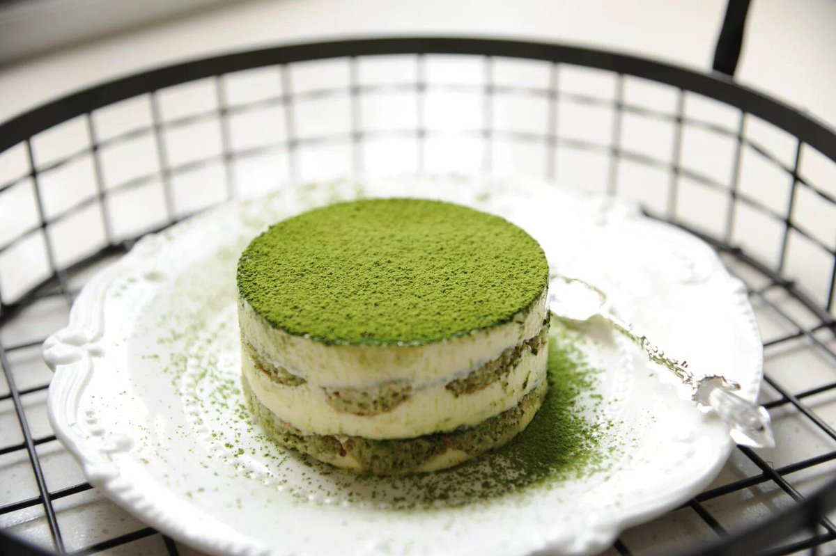 JaspinderDhali5's tweet photo. Just had the BEST matcha tiramisu at that tiny café in downtown! Creamy, rich, with the perfect hint of bitterness—10/10 will come back this weekend https://t.co/yNy6BYuxOp