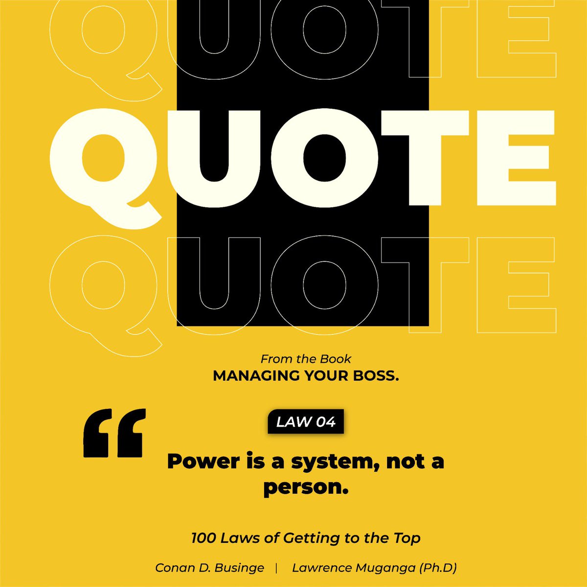 managingboss's tweet photo. Power is a system, not a person.

A boss may occupy the highest seat, but real influence comes from understanding the people, relationships, processes, culture and decisions that shape an organisation. https://t.co/FacKnORKPT