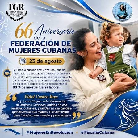 twittinven's tweet photo. #Cuba que enfrenta un feroz e irracional ataque a su integridad por parte de EEUU pero no olvida que su principal principio de resistencia es la unidad y este 23 Agosto #CubaNoSeRinde porque las féminas son ejemplo de fuerza, valor y resistencia. #CubaVencerá #66AniversarioFMC https://t.co/GsbPm2Q6Lb