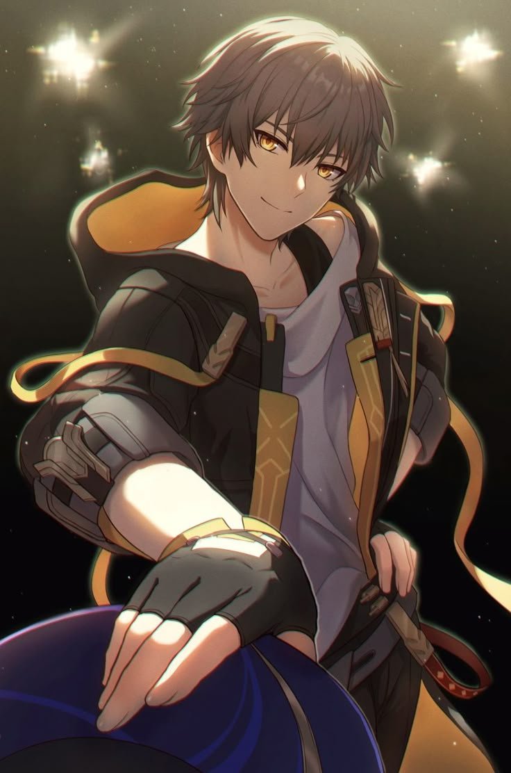 gilgamlr's tweet photo. "W-woah you're so beautiful miss.. i'm Caelus a trailblazer and hero!" https://t.co/naOnAU8GwB