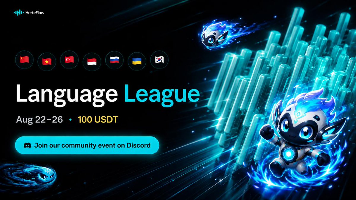 Hertzflow_xyz's tweet photo. Your language has a squad. 👀

Language League starts tomorrow in our #Discord.

Pick your team, join the daily topics, and share the 100 $USDT prize pool.

Simple topics. Different languages. One community. 🌍

More Details 🔗 https://t.co/SA8tSE44jo