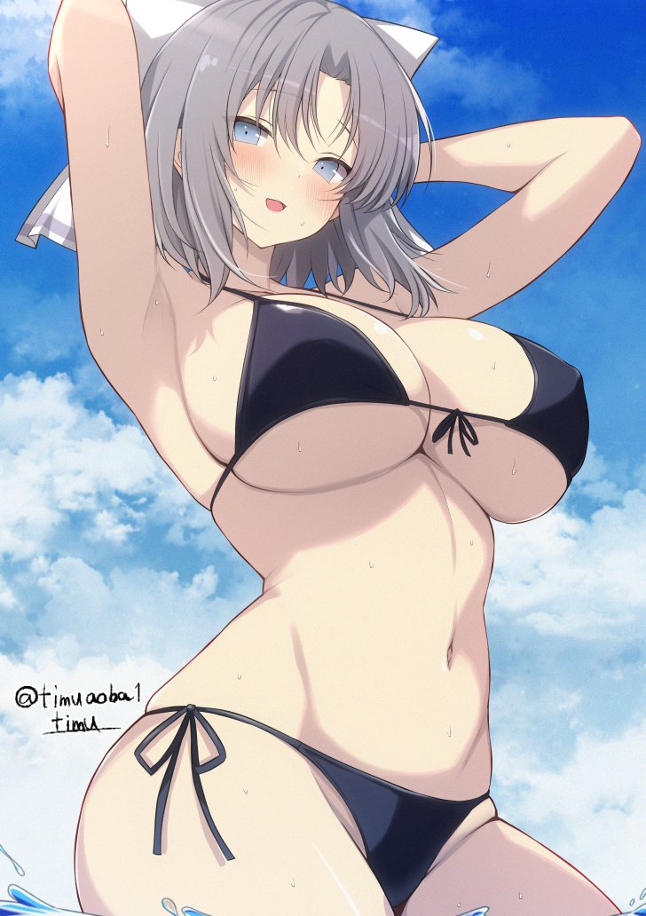 timuaoba1's tweet photo. 今日の雪泉ちゃんは黒ビキニ雪泉ちゃんです。
午後も頑張っていきましょう。 https://t.co/4DuWFkddAX
