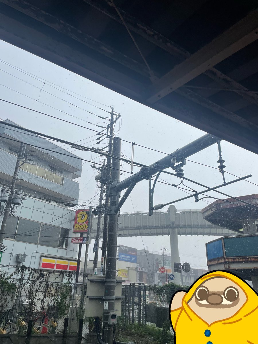 chibajiro_chiba's tweet photo. 千葉市内、かなり強い雨が降っていますジロ!!
写真の都賀駅で電車を待っていた時は屋根の下にいても雨が吹き込んできましたジロ💦
外に出られる際は気をつけてくださいジロ!!
#イマソラ #千葉市 https://t.co/1KKoj2Vyf1