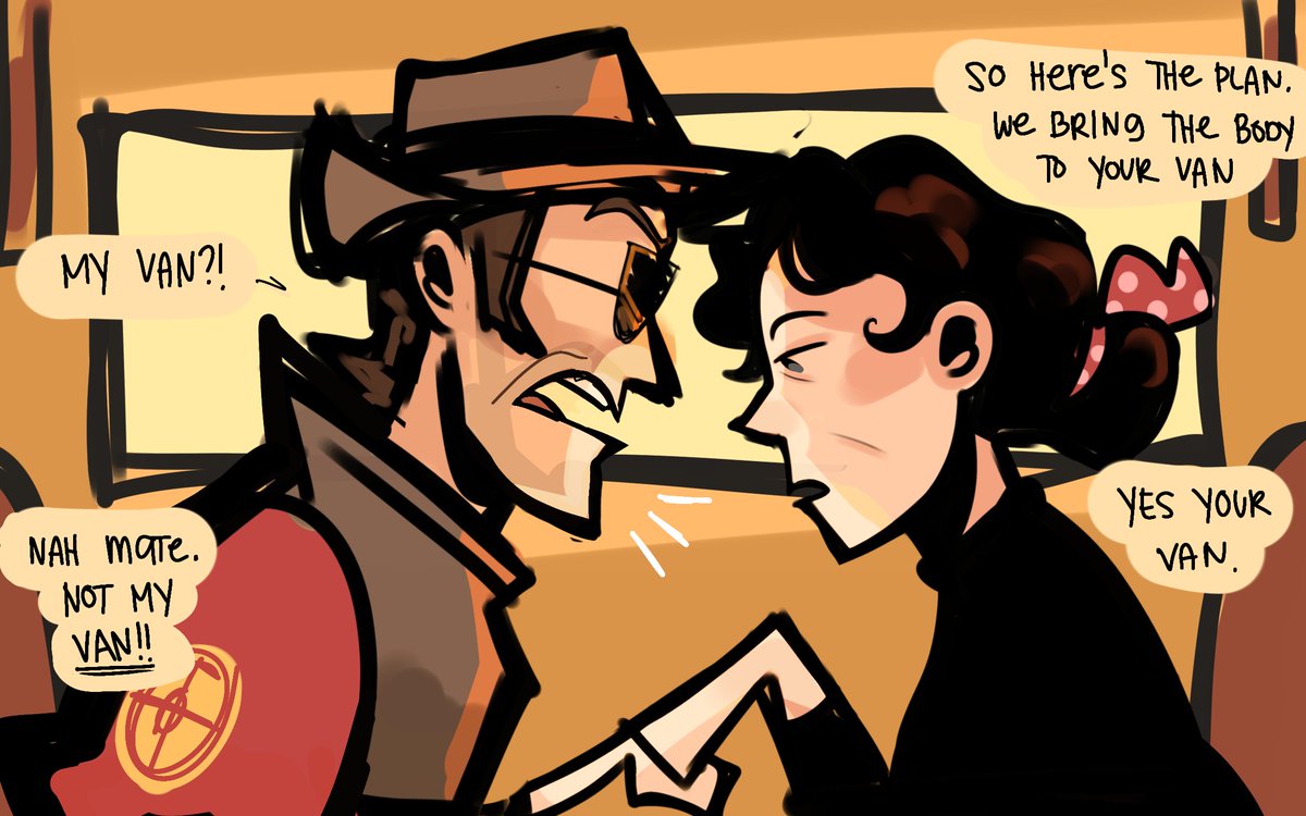 misspurpledd's tweet photo. so i wanted to draw sniper and jack in that one breaking bad scene lol

[Team Fortress 2] #tf2 #teamfortress2 #tf2sniper #tf2jackofalltrades https://t.co/BPncSrHAH0