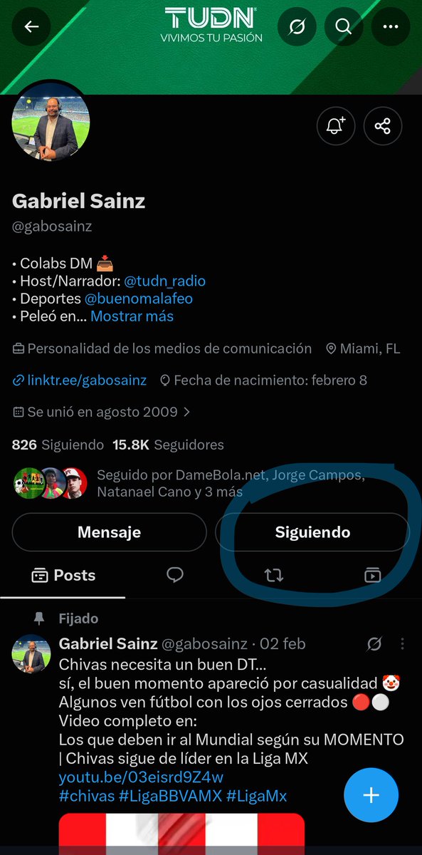 AbimLeo's tweet photo. @CantaloCamacho @PumasMX @ClubNecaxa @CervezaTecate @gabosainz El narrador que me gustaría para mis Pumas es @PerroBermudezTD  #CantaloCamacho #Tecate https://t.co/MyJPXtUtsl