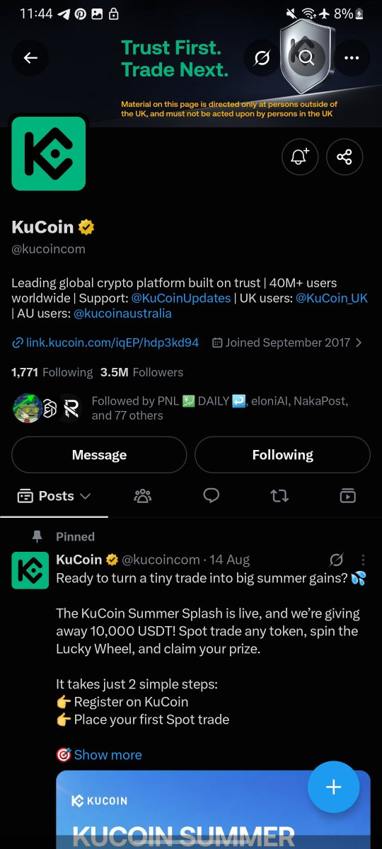 qwertyeasy3's tweet photo. @Bang_Garrx @kucoincom #KuCoin https://t.co/s4HRy0tWU9