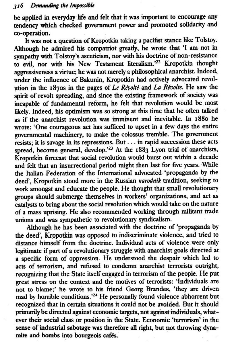 SwabianSalute's tweet photo. Kropotkin on revolution vs random violence: https://t.co/dnP8qU4hCZ