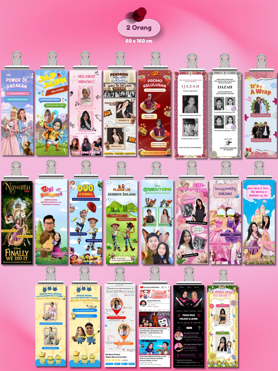 berjasaku's tweet photo. ❗JASA DESAIN BANNER ❗

hi aku open jasa desain banner sidang wisuda
• pengerjaan cepat (sehari jadi, 1,5 jam jadi)
• FASTRESPON
• bisa req desain (WAJIB kirim contoh)
• menerima orderan in rush!!

💰start from 13k !

order by wa link di bio 

#zonauang https://t.co/rGnXpLtwF7