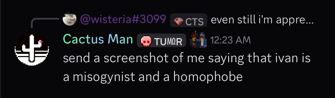 badthingsnews's tweet photo. ‼️🪓 Ivan Facts 🪓‼️

Ivan is canonically a misogynist and a homophobe. 

This info comes from the Bad Things discord server in the Bad Things Discussion channel!

#BadThingsIvan #BadThingsRoblox https://t.co/8hjPgPrUXn