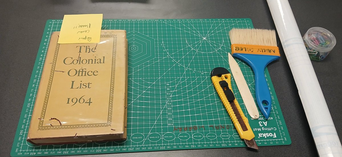 ToufauCaleb's tweet photo. When the Library circulation desk is not too busy, we take the opportunity to conserve old, rare, damaged, and paperback books. 📚❤️
We help extend life of these valuable books so they can remain on shelves and be enjoyed by future generations. #VanuatuHistory #BookConservation https://t.co/2GTDEnKYjl