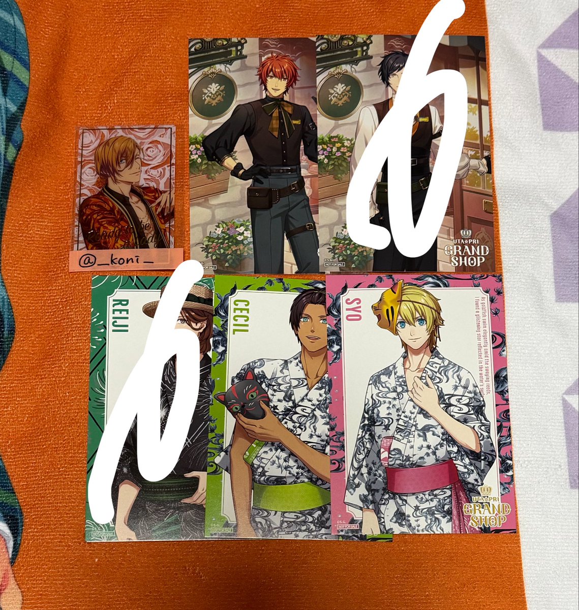 ____koni____'s tweet photo. 交換
うたプリ グラショ 特典 ヘブガ 白庭

譲
音也 翔 セシル

求
浴衣 : レン
＞＞ MC: レン 真斗 蘭丸 大和 、黒庭:大和

大阪 手渡し
本日18時頃以降グラショ付近可 https://t.co/UsQz91s9Gw