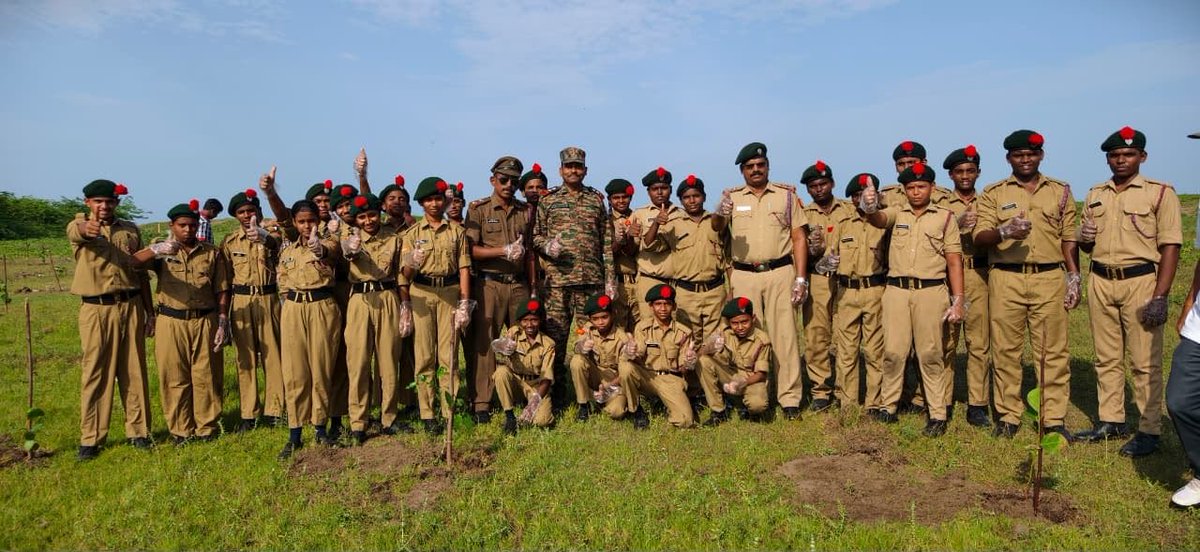 NCCPondicherry's tweet photo. 🌱 2 P Indep Coy NCC, Karaikal, under Puducherry Group, conducted a Tree Plantation Drive at Karaikal. The initiative saw enthusiastic participation from NCC Cadets  of Karaikal dist , contributing towards a greener and healthier environment. 🇮🇳🌳
#NCC #TreePlantation #Karaikal #PuducherryGroup

@PMOIndia
@LGov_Puducherry
@HQ_DG_NCC
@NCCDte_TNPAN
@vatsvirendra1
@ashishrams
