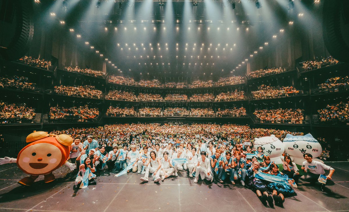 mezamashimedia's tweet photo. 独占レポート！8月13日開催『STAR×めざましライブ』
マルシィ、INI、CANDY TUNE、MyM、RIIZE、VOLTACTIONが神コラボ連発！

【写真53枚】
▶︎https://t.co/Y8t6SI3Ew7

INIとRIIZEが圧巻のパフォーマンス！
マルシィ吉田右京さん＆INI髙塚大夢さんは美声コラボ
CANDY TUNEがみんなと『倍倍FIGHT!』
超生意気！MyMの熱いステージに、
VOLTACTION（にじさんじ）は新曲披露
ちいかわ＆ハチワレも会場を盛り上げました