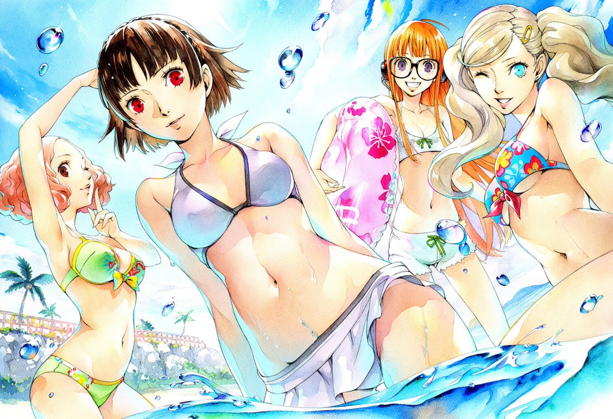 unlife315045's tweet photo. 海で遊ぶ怪盗団ヒロイン達
#Persona5　#ペルソナ5 https://t.co/QgSurpoPtb