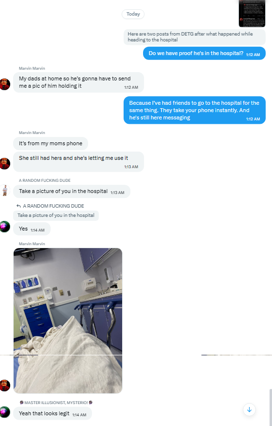 Bettrcallsul's tweet photo. You sneaky pete! Are you lying about my client? Not only that, but your lying about being in a mental hospital?!
Tangle is not a child pred. You are an unhinged buffon! https://t.co/PQR8suNqLf