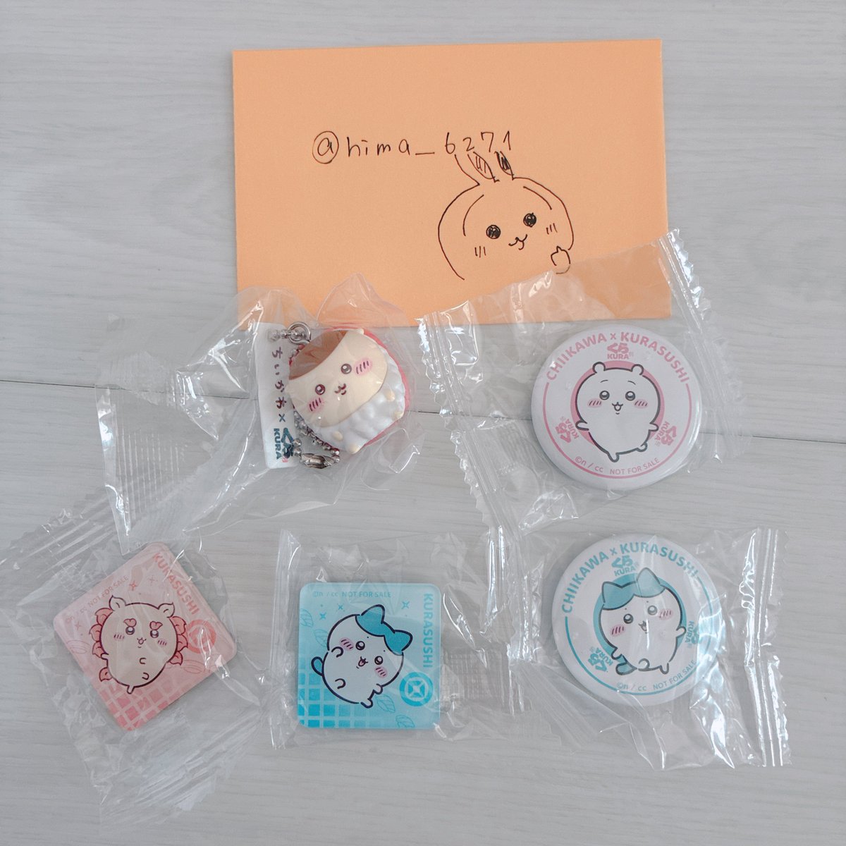 hima__6271's tweet photo. 【交換】 ちいかわ くら寿司

譲
くりまんじゅう(フィギュア)
ちいかわ(缶バッジ)
ハチワレ(缶バッジ、マグネット)
シーサー(マグネット)

求
うさぎ(フィギュア>マグネット)

異種可、郵送可、梅田手渡し可
うさぎフィギュア⇔複数提供も考えております
検索からもお声がけください https://t.co/DBYut2mcID