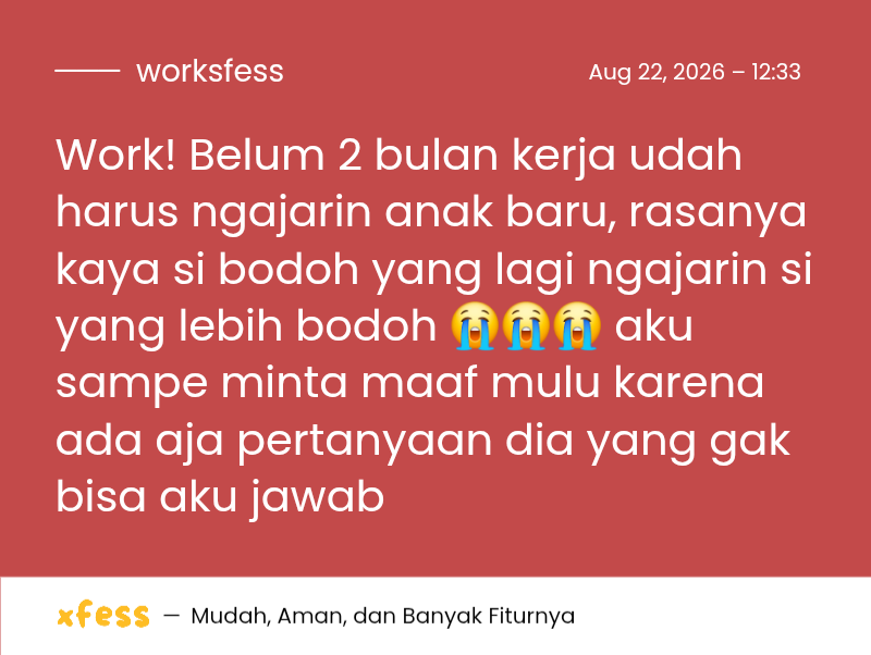 worksfess's tweet photo. Work! Mau nangis aja euyy 😭😭😭 https://t.co/RWh5AwlBTM