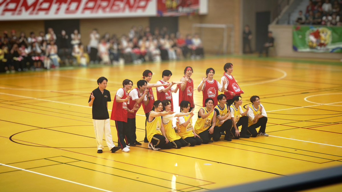 ei20240726's tweet photo. ガチバト～大運動会～ 昼回☀
想像以上に運動会しててめちゃくちゃ楽しかった！💛チーム優勝おめでとう🏆推しMVPだった！かっこよかった😭👏🏻 声出して応援するの新鮮だったし激アツの闘いでした💥 パンスト持って走り回るshntくん衝撃映像だった 配信あるのかな  夜回も楽しみ🥳 https://t.co/zd4lkE7abA