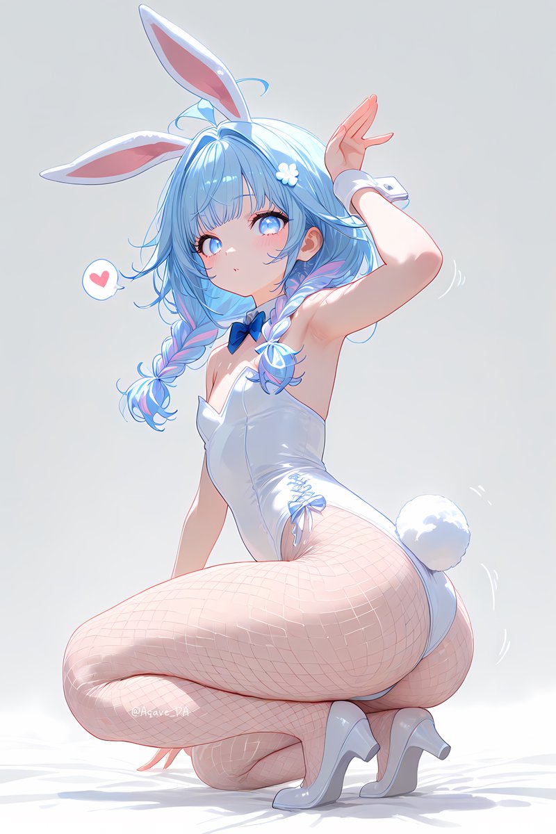 Agave_DA's tweet photo. すうちゃん💬🔁💙/ ホロライブ / FLOWGLOW
遅れてのバニーの日🐰💕💕
#水宮枢 #AIイラスト https://t.co/O8RUf4CpE6