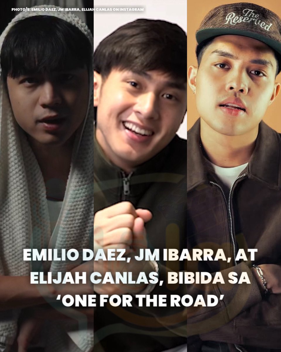 holaphofficial's tweet photo. #CHIKA | Emilio Daez, JM Ibarra, at Elijah Canlas, bibida sa bagong barkada road-trip film ng Regal Entertainment na #OneForTheRoad. Si Kip Oebanda ang magdi-direk ng nasabing pelikula. https://t.co/pPpbwmxA0a