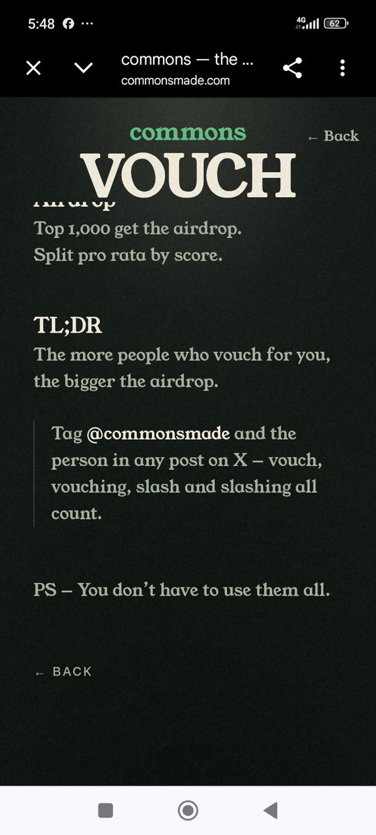oracle_nfa's tweet photo. Hey fam, how much can you vouch for me with commonsmade ??

Tag @commonsmade while vouching for me I want to check something 🙏

How ever it's an potential airdrop for just 24hrs.
If you want other to vouch for u do same and let's have fun https://t.co/jmuJ4OBXft
