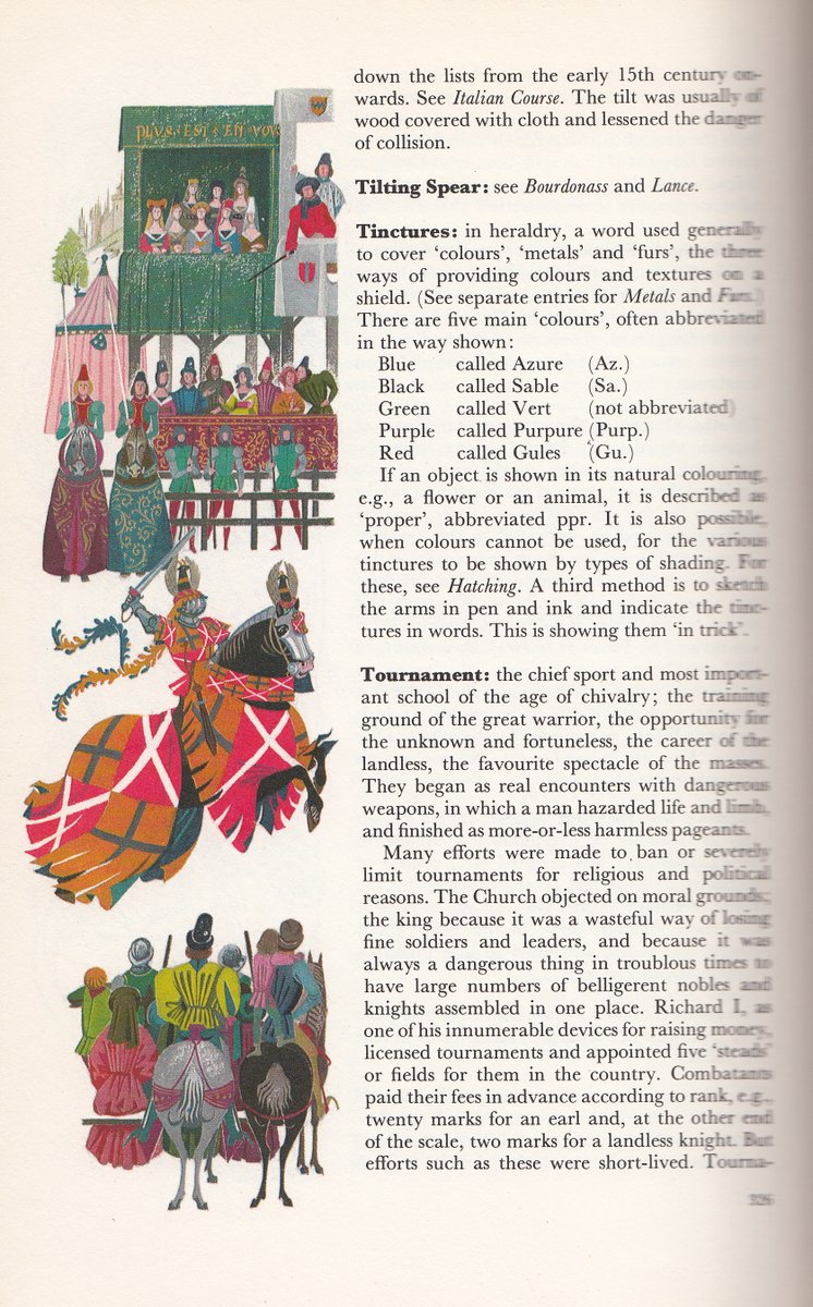 SketchesbyBoze's tweet photo. In 1968 Grant Uden released A Dictionary of Chivalry with over 200 illustrations by Pauline Baynes, of Narnia fame, and I wish we still made books of surpassing beauty. https://t.co/IYwMv2l689