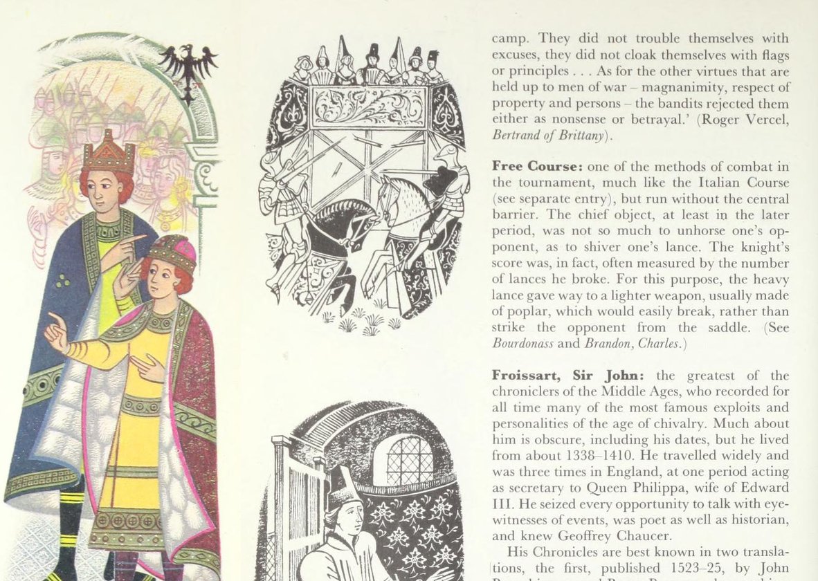 SketchesbyBoze's tweet photo. In 1968 Grant Uden released A Dictionary of Chivalry with over 200 illustrations by Pauline Baynes, of Narnia fame, and I wish we still made books of surpassing beauty. https://t.co/IYwMv2l689