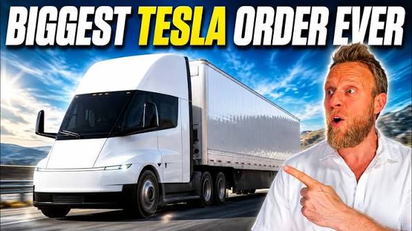 theevking's tweet photo. Tesla Just Got Its Biggest Semi Order EVER — 500 Trucks for Amazon
https://t.co/eu75NrNZcr
#teslasemi #tesla #einride #amazon #evtrucking https://t.co/tK4JjnxeJY