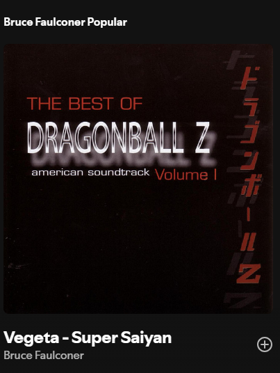 DragonBallPee's tweet photo. The Daily Juice of Bruce 🥃/ #notegoat🎵🐐
Faulconer 👑 is coming 🐦⬛
Volume 1: "Vegeta - Super Saiyan" 0:57
https://t.co/5JYdYtVbia (On mobile, it may ask you to hit Play, then ask you to "Get The App." If Spotify is installed, "Get The App" should automatically load Spotify and pull the song up.)🎵🟢
Bruce Faulconer👑 made his canon debut in the Pee Universe on 08/08/2026, and the Daily Juice of Bruce 🥃is to help promote his Spotify🎵🟢 and increase overall general Bruce Faulconer 👑 awareness.
This post is our most consistent way of supporting the One True King 👑on his quest to dethrone the tyrannical warmongerer known as Taylor Lannister from the Billboard Top 100. 🎵🟢
If you appreciate Bruce Faulconer's musical contributions for the "Golden Era"✅ of Dragonball Z that we grew up with, please consider liking this post or seeing Bruce's Gooses below for more information about joining the Pee Warriors. 📋
🛑Another short one! This isn't just any short Bruce Faulconer song though. This is that "piano song" everyone likes. "Vegeta - Super Saiyan" is the most played Bruce Faulconer song on Spotify, until we get the #DragongasmBomb charged anyways. If you look inside Bruce's Gooses you will find Game of Songs: Update #2. I asked people to please listen yesterday so we could break 73,000 monthly listeners on spotify. We are officially at 73,057 monthly listeners and todays +138 gain is the most single day gain + highest listener count since I started tracking on 8/10/26. I'm really proud of you all, and I believe we are going to 100k very soon.