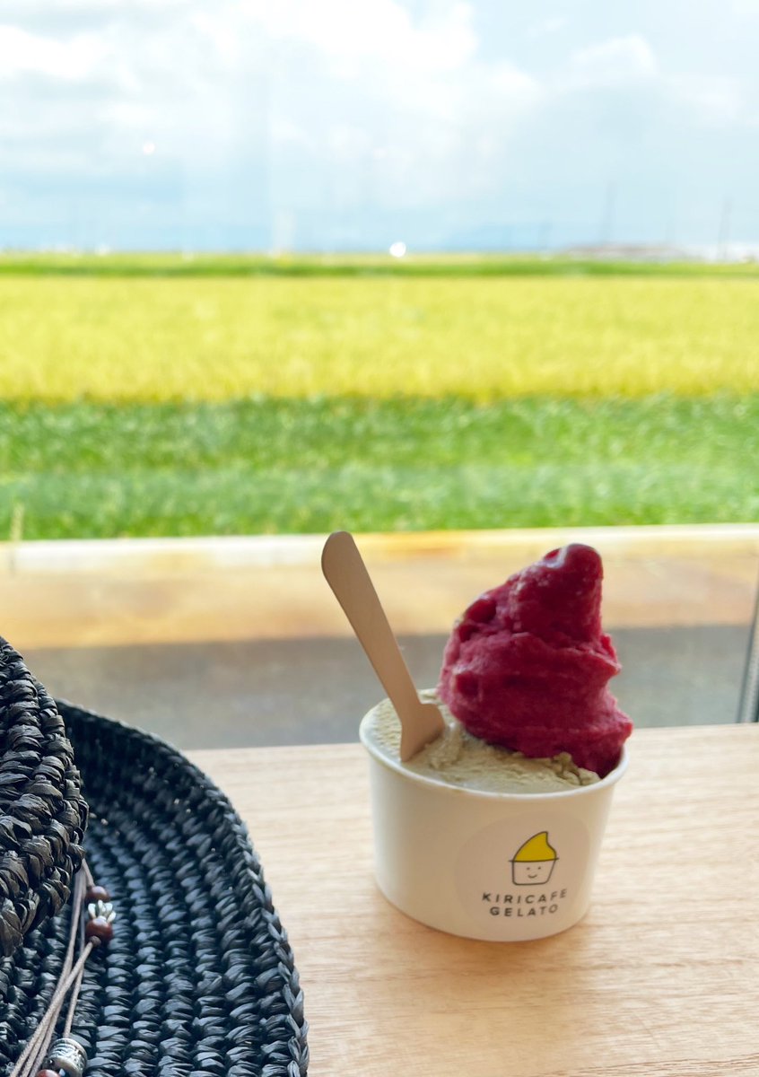 minorex07's tweet photo. #ジェラート #カシスオレンジ #ほうじ茶エスプレッソ #gelato #cafe https://t.co/1W5nSl4kjI