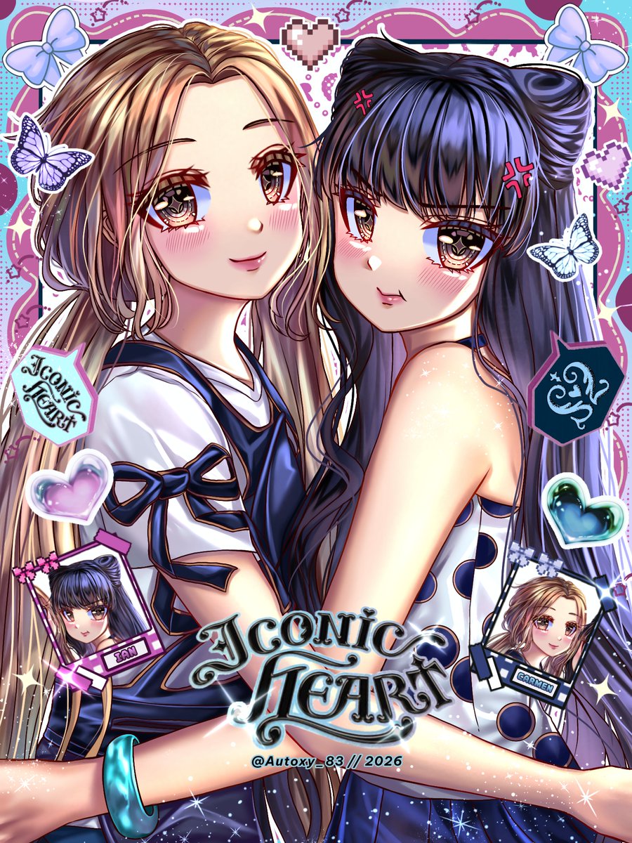 Autoxy_83's tweet photo. Akhirnyaa selesai jugaa ✨️✨️
Carmen &amp; Ian Iconic Hearts eraa~

Bingung mau bikin backgroundnya gmn, jadi kuputuskan untuk bikin simpel random aja wkwkwwkk

#CARMEN #IAN #ICONICHEARTS #Hearts2Hearts #하츠투하츠 #Fanart https://t.co/M0zBacWwTO