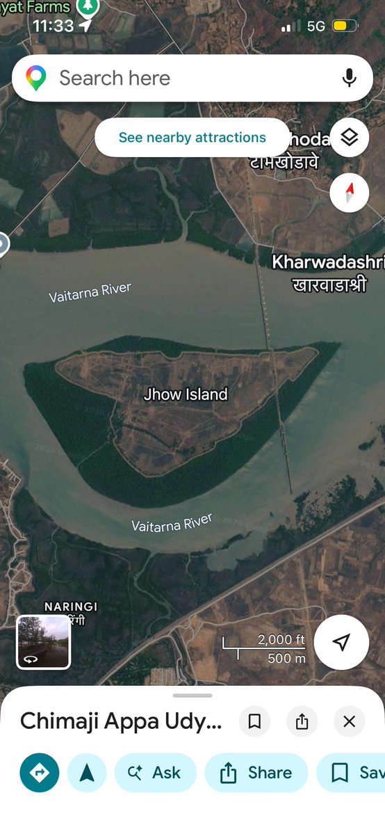 marinebharat's tweet photo. Jhow Island near Virar/Kore Offshore International Airport Influence Area should be developed on lines of Bharat Vandana Park, New Delhi with Water Metro and Ropeway Connectivity

Pic Source - DDA, Google Maps https://t.co/uACOVJVeQ6