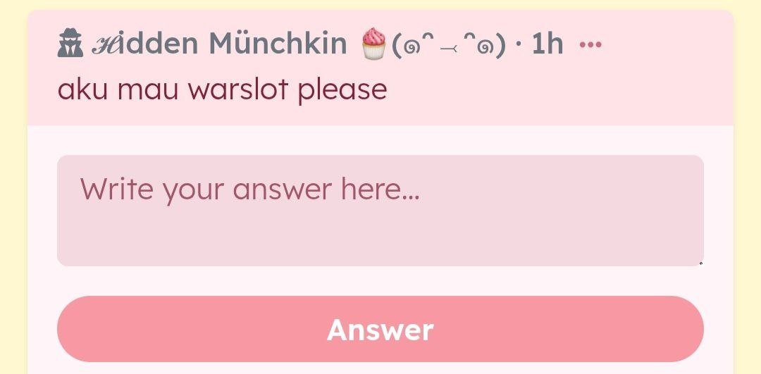 recipeofhearts's tweet photo. Warslot atau form min? Dan yap kita 𝗪𝗔𝗥𝗦𝗟𝗢𝗧 okaay! Warslotnya di tanggal 𝟮𝟯 𝗔𝗴𝘂𝘀𝘁𝘂𝘀 jam 𝟭𝟵:𝟯𝟬 𝗪𝗜𝗕. Jadi boleh dicari jokinya mulai dari sekarang. 😬🩷 https://t.co/x2MayFYBR4