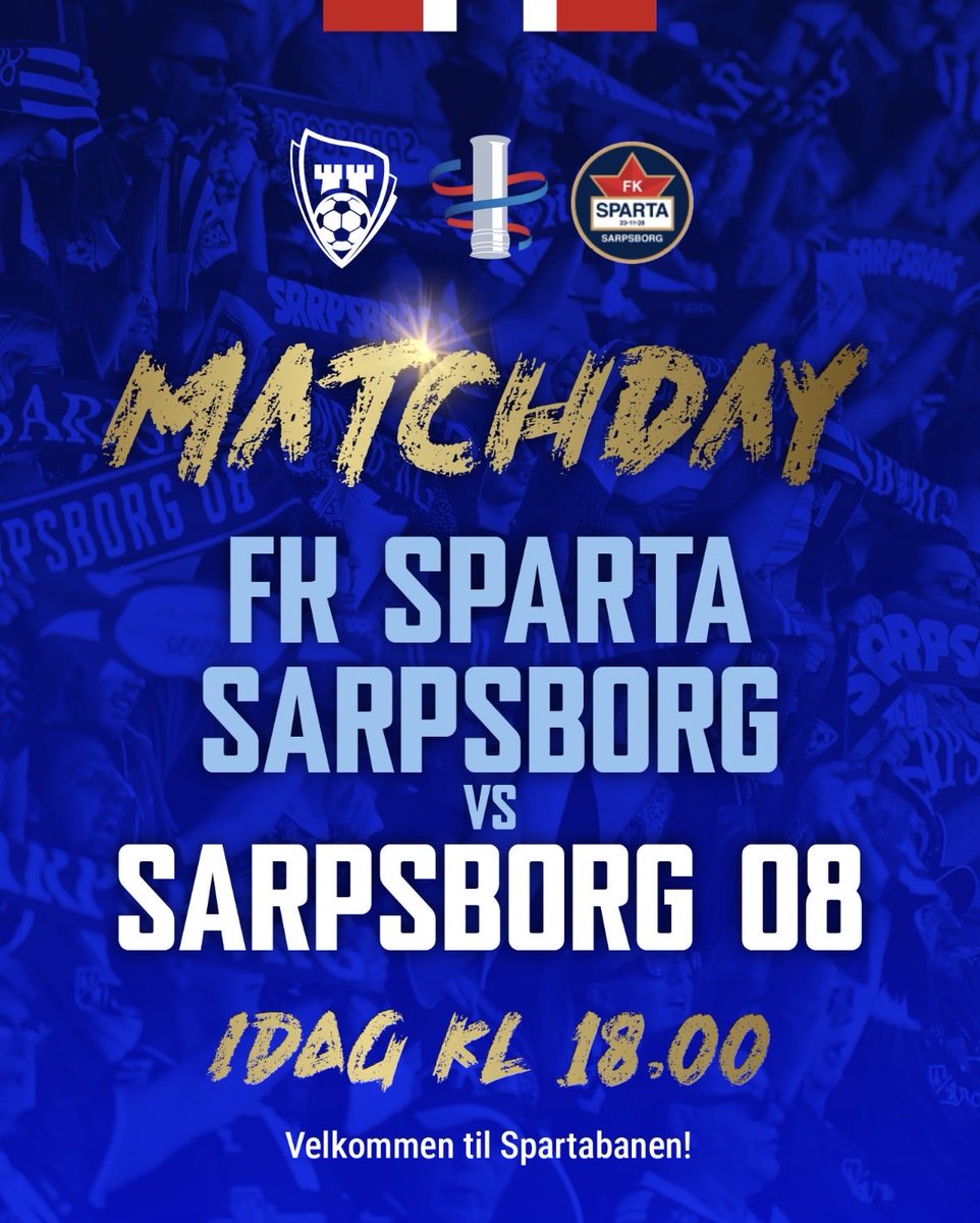 Sarpsborg08's tweet photo. I dag tar vi turen til Spartabanen for første runde i NM. Kampstart 18.00. https://t.co/Xu5hV5ZrKM