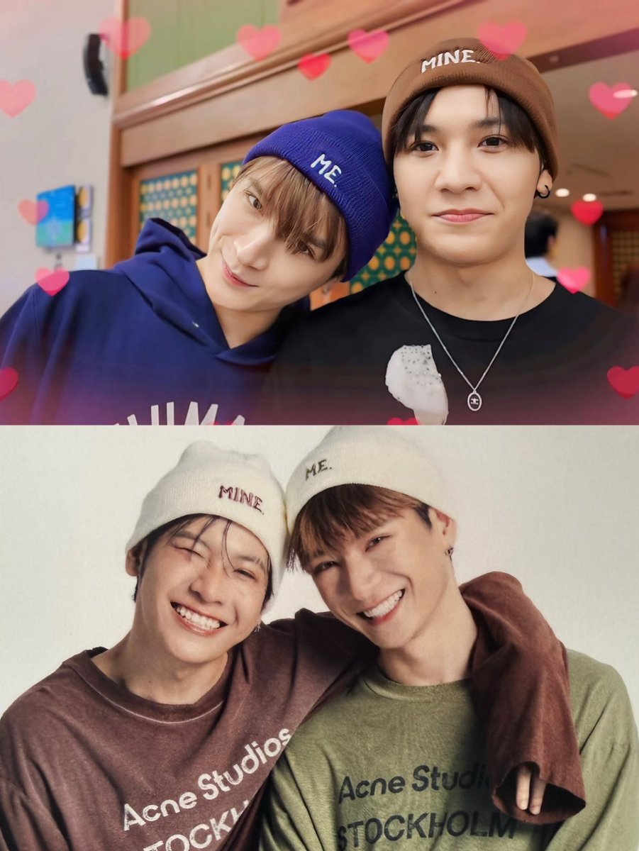 a_aomjaiii's tweet photo. ถ้างั้นหมวก Me &amp; Mine อันนี้ คือทำมาเฉพาะใส่คู่กันสองคน ไม่ทำขายงี้มั้ยนะ เพราะคุณต้องคู่กับผมเท่านั้น งุ้ย🤧💕 https://t.co/kivyKgzZ3o