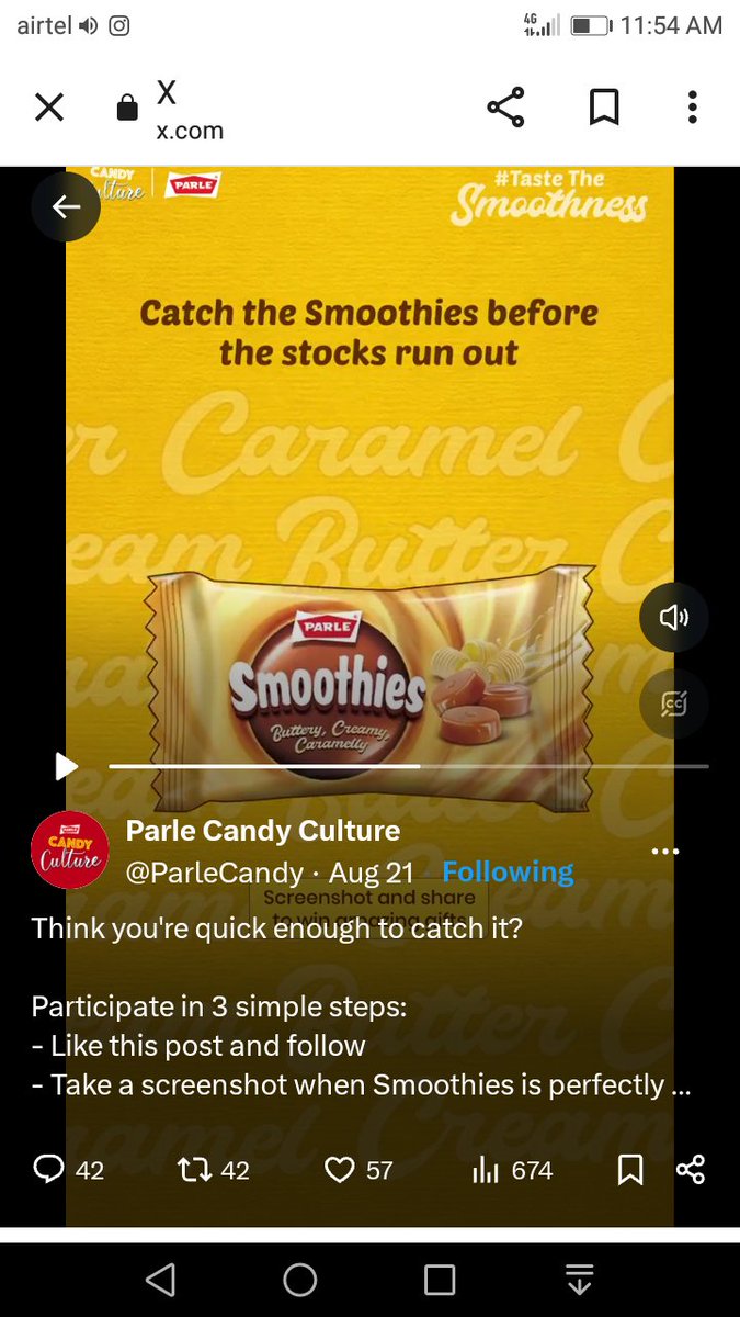 devendra3064's tweet photo. @ParleCandy Here's my perfect Screen shot dear team @ParleCandy
Join friends
@godsowntalk @Lovely_Men4 @GauravP26479152
#Parle #ParleSmoothies #Smoothies #NewLaunch #ButterCandy https://t.co/InXLsPWJMr