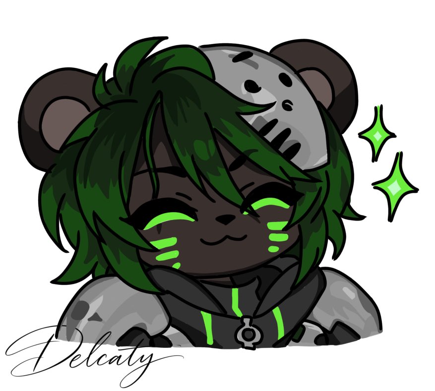 DelcatyVr's tweet photo. Another sticker I made for my friend @makutahades, using their avatar.

I’ve been making a few of these for other creators too. More coming soon ~

#VRChat #VRChatArt #FurryArt #Fnia https://t.co/gKprjLif4y