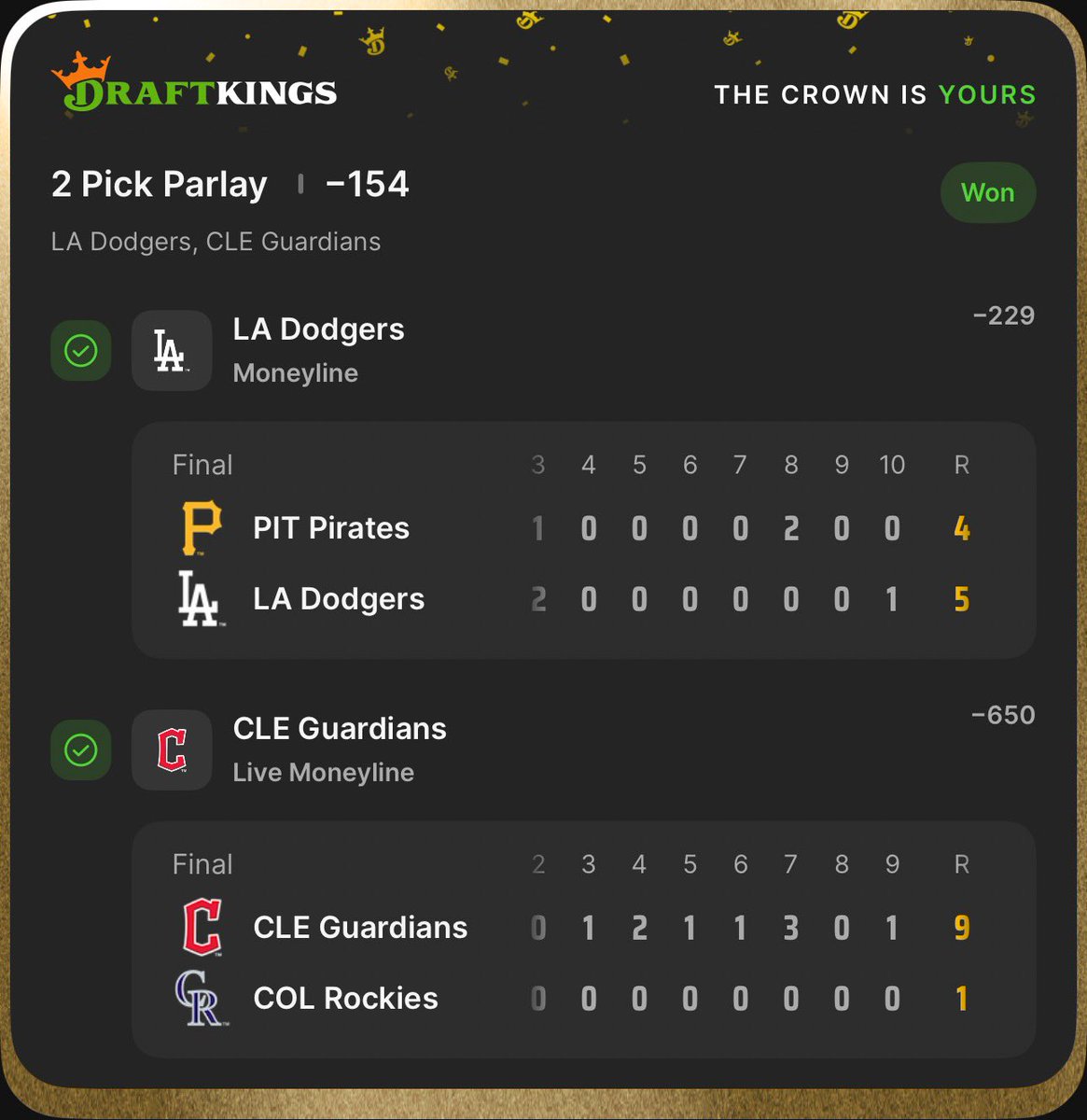 stackplays's tweet photo. DISCORD MAX PLAYS WENT CRAZY TODAY ✅!!!!

6-1 L7 🚀🚀

KBO 🇰🇷⚾️
KIA TIGERS ML 🆓

MLB ⚾️
RED SOX ML 🆓
RED SOX -1 🆓
GUARDIANS ML
DODGERS ML + GUARDIANS ML

WNBA🏀
LYNX ML

TENNIS 🎾 
GAUFF TO WIN ONE SET + TIAFOE TO WIN ONE SET

DISCORD IN BIO JOIN WHILE ITS FREE 🚨
#Gambling𝕏 https://t.co/OfuhruHIt3