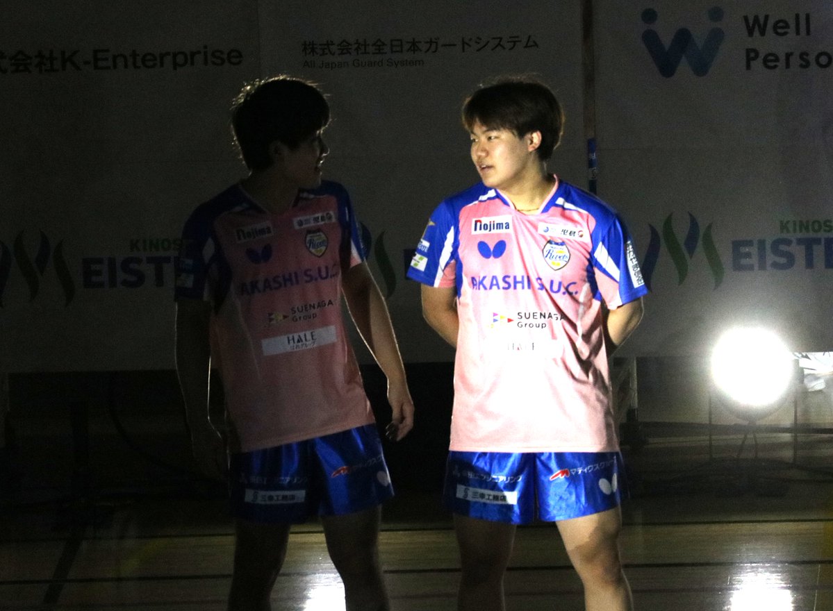 slugger_orange8's tweet photo. 【＃卓球】

岡山４ー０東京
日本の２人の主軸がそろい踏み！
＃張本智和 選手 ＃松島輝空 選手

＃ノジマTリーグ ＃岡山リベッツ https://t.co/AQoSgx2A2m