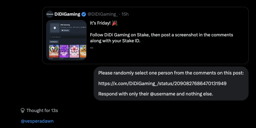 DiDiGaming_'s tweet photo. Cheers, congrats @vesperadawn! 🎉

Really wish we could tip everyone, but we’ll keep doing our best to run weekly + giveaways for anyone to win!

Appreciate all the support <3 many more giveaways to come!

Have a good night, everyone! https://t.co/V02qkW4QJu