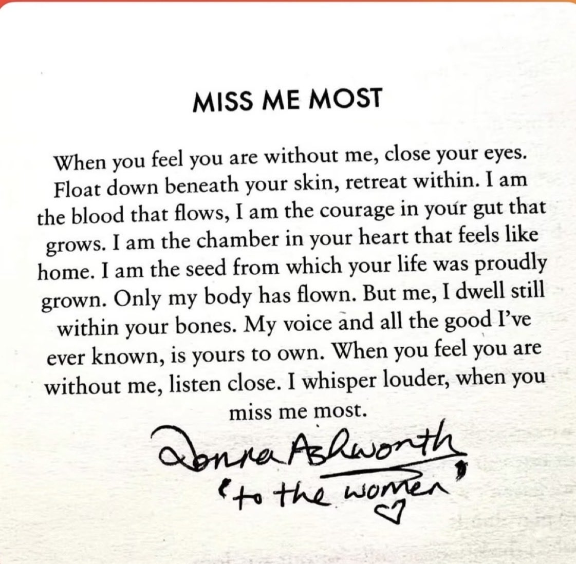 goodgrieftrust's tweet photo. ‘I whisper louder when you miss me most’  🧡 @Donna_ashworth 🧡 https://t.co/2hCrDXhWzn