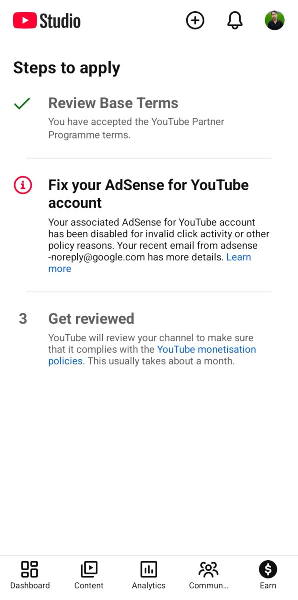 samirkumardeka1's tweet photo. Recently many creators are facing invalid click activity issue when they apply for monetisation. How is this possible that without monetisation a channel is getting this issue. This is a serious issue , plz look into this and fix this big or issue. @TeamYouTube @YouTubeIndia https://t.co/HMWhdr3u7T
