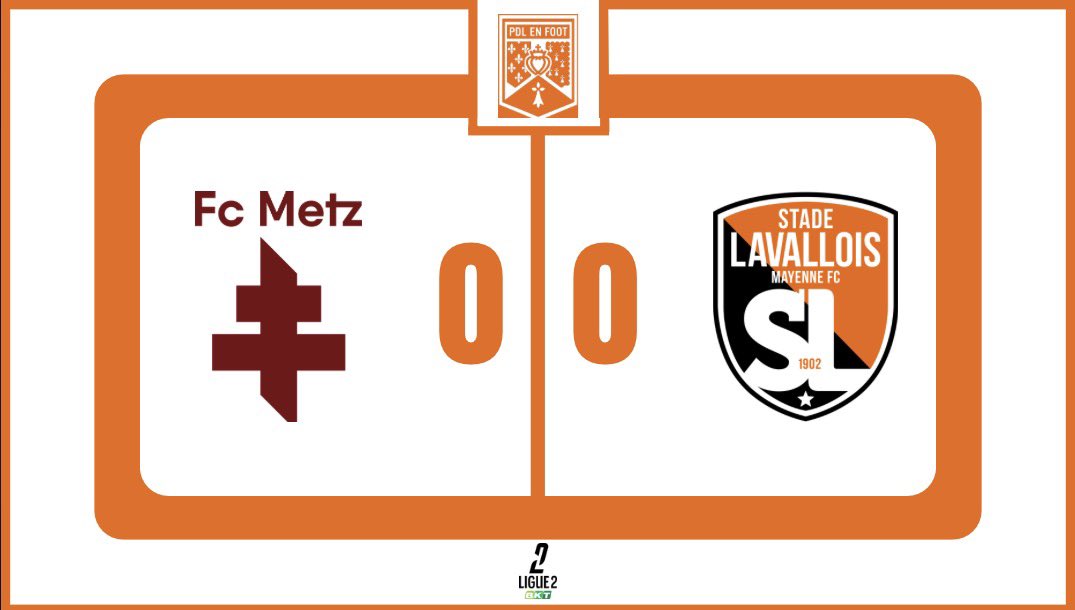 PDLEnFoot's tweet photo. ⏱️01 |C’est parti à Saint-Symphorien !

Tous derrière les Tangos pour aller chercher un résultat face au FC Metz ! 

ALLEZ LAVAL ! 🟠⚫️ https://t.co/ZpwifWuWMA