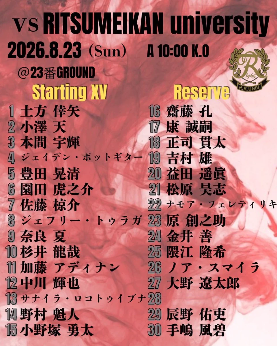 流通経済大学ラグビー部 (@rkuteam) / X