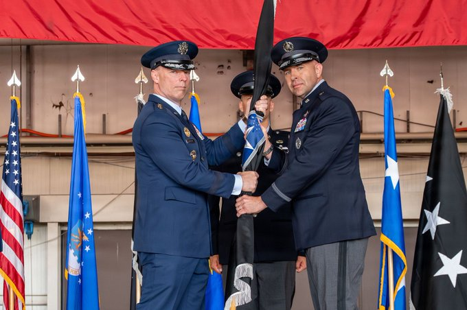 michaelto63's tweet photo. ICYMI: SPACEFOREUR-AF held a change of command this week welcoming Brig. Gen. Christopher Fernengel &amp; bidding farewell to Brig. Gen. Jacob Middleton. https://t.co/FgcInaD9oR