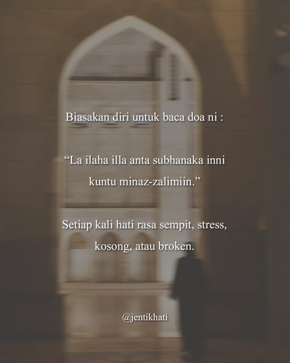 jentikhati's tweet photo. Sedih? Berceritalah pada Allah
Gembira? Segala puji bagi Allah
Masalah? Minta kekuatan dari Allah
Tertekan? Menangislah pada Allah

Andai kita sabar, yakinlah Allah bagi kekuatan. https://t.co/O6bqQH5Qux
