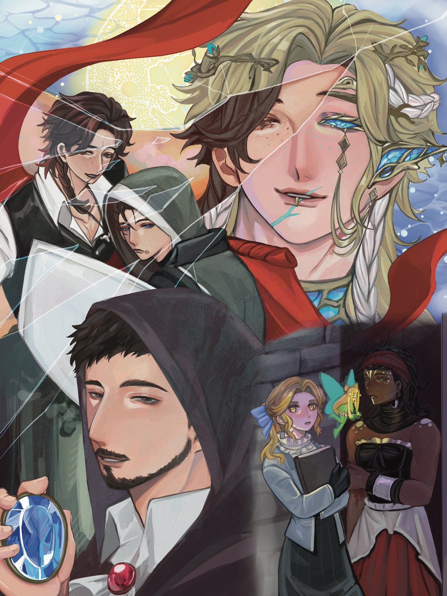 ff14_tati's tweet photo. i never posted commissions before but this is the first time i ever draw this much character 😔 i hope it turns out good enough 
commissions for @joncfernandez https://t.co/hPQo0rbnDN