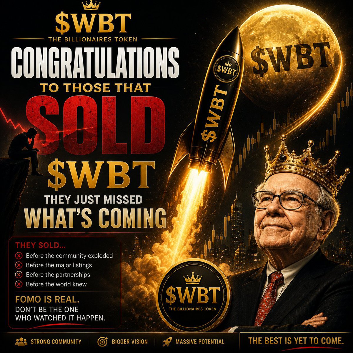 Bennyp001's tweet photo. Financial Freedom is a War you must fight to win in a lifetime to be truly wealthy, You need to be ready to take the battle. $WBT is a gem 💎 with global narrative capable of 10,000x and more...

You missed if you sold yours...

Bagggggggggg fuuuuullllyyyyy https://t.co/Re10sAWZd8
