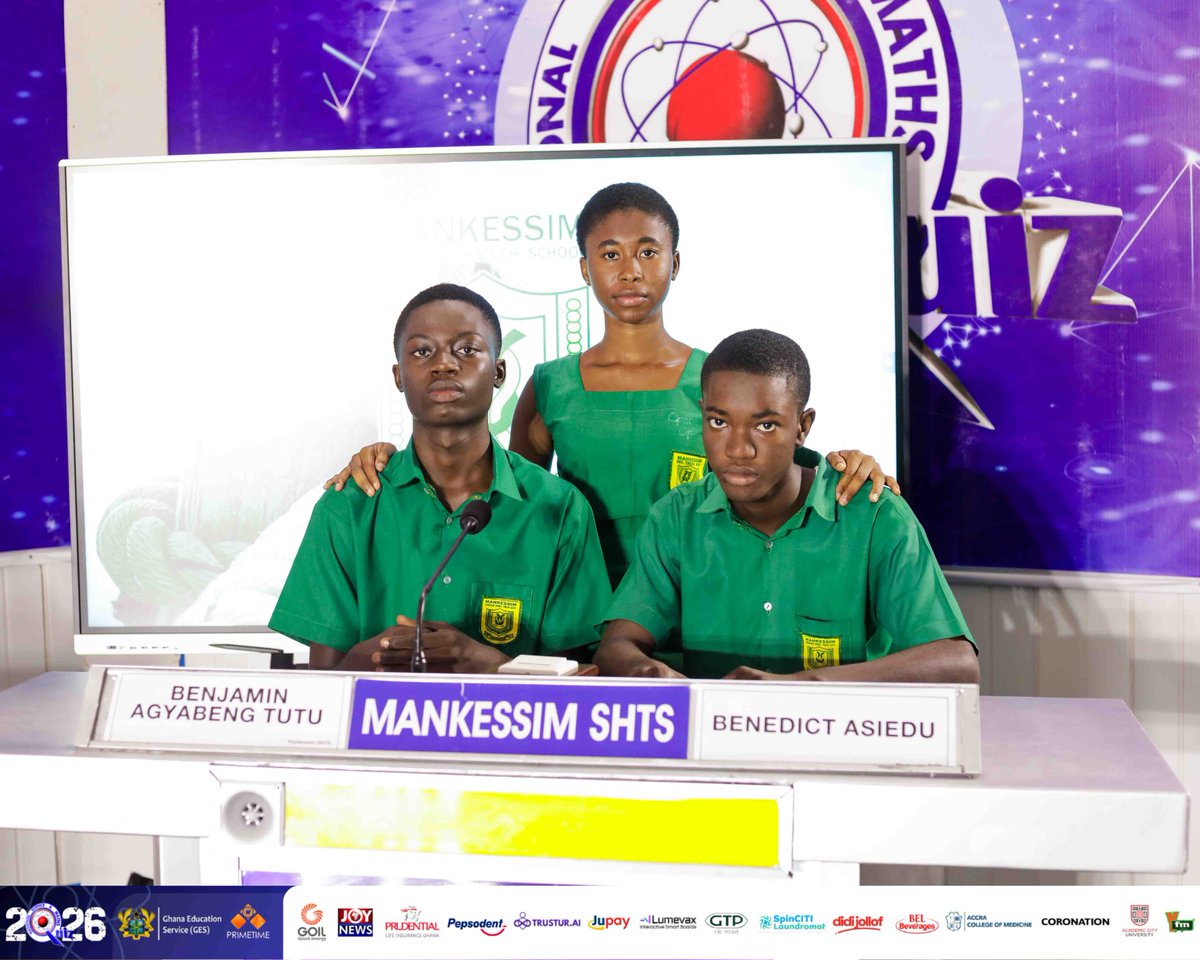 NSMQGhana's tweet photo. MAIN Auditorium

The next contest of the day features

Oda SHS
West Africa SHS
Mankessim SHTS

#NSMQPrelims #NSMQ2026 #Primetime https://t.co/Yyain9G2Ea