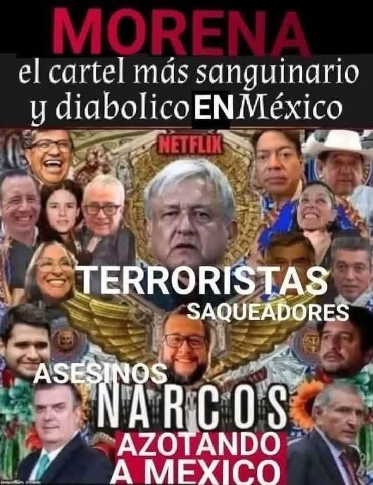 HanssenMarck's tweet photo. @azucenau LA ESCORIA NO SOLO DE LOS PARTIDOS POLITICOS, SON LA BASURA POLÍTICA Y SOCIAL DE MÉXICO. NARCOTERRORISTAS. https://t.co/p6uwJCu6fW
